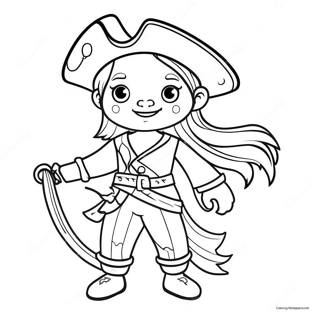 Uma In A Pirate Outfit Coloring Page 25706