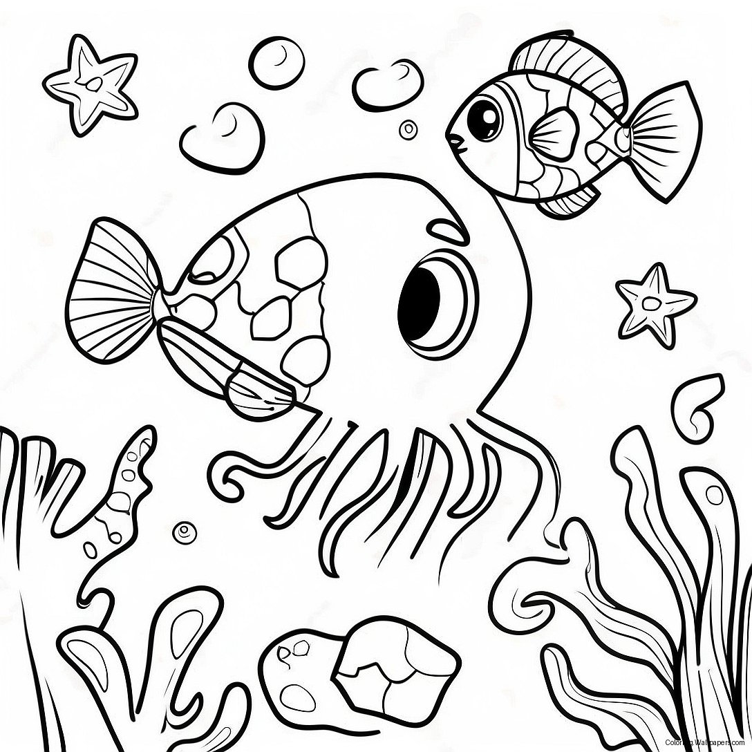 Under The Sea Coloring Page For Adults 38218