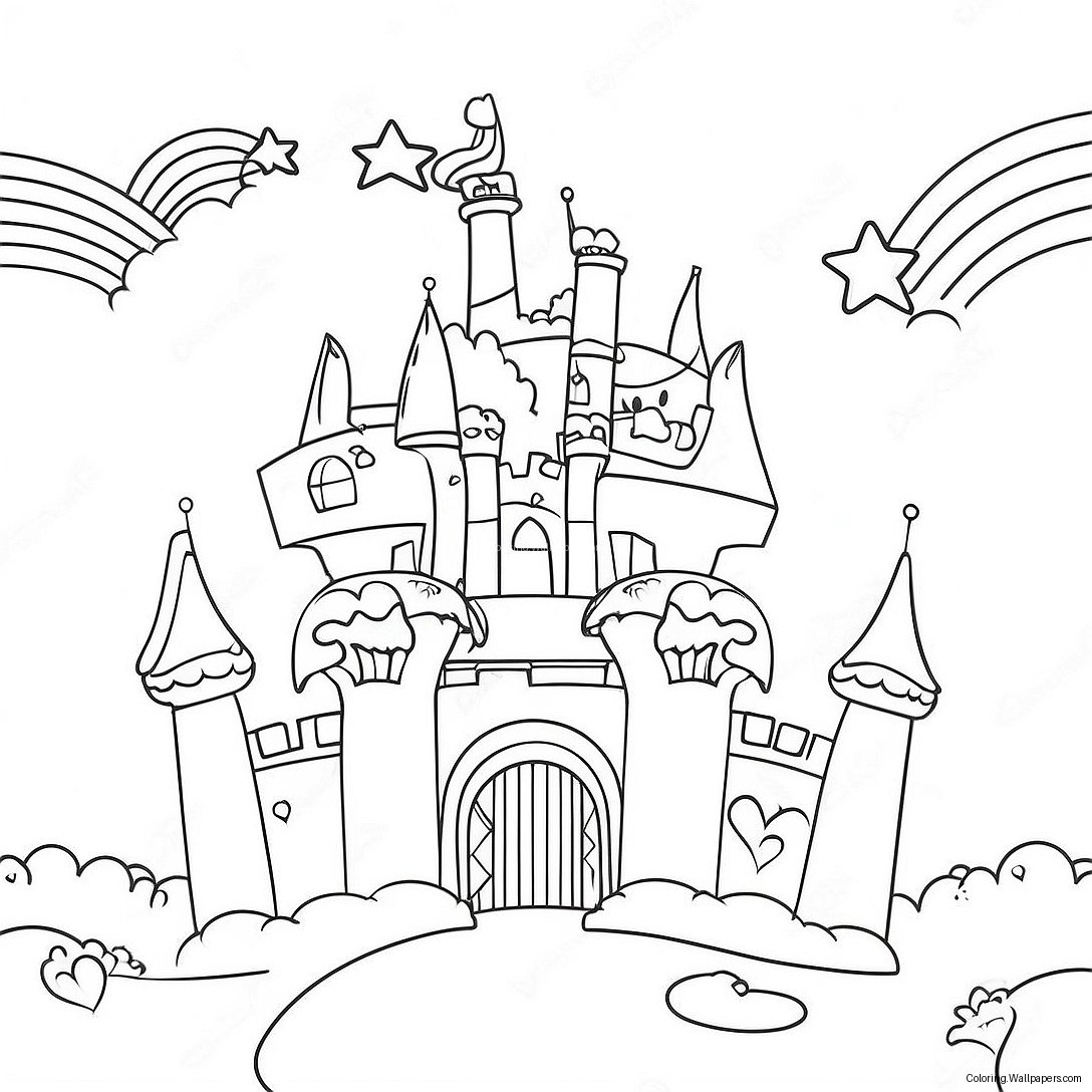 Unicorn Castle Coloring Page 49802