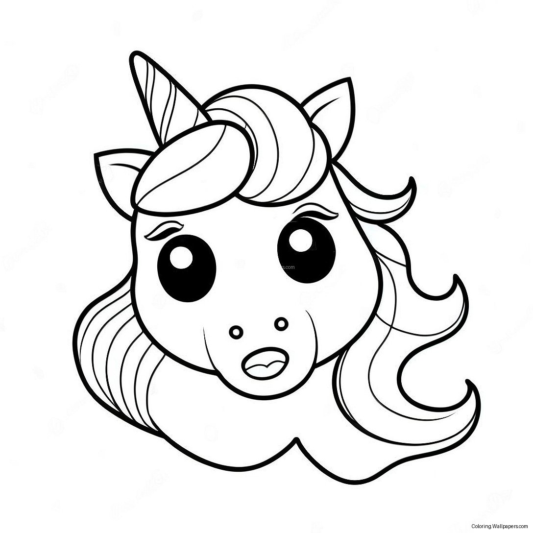 Pagina Da Colorare Di Emoji Unicorno 57307