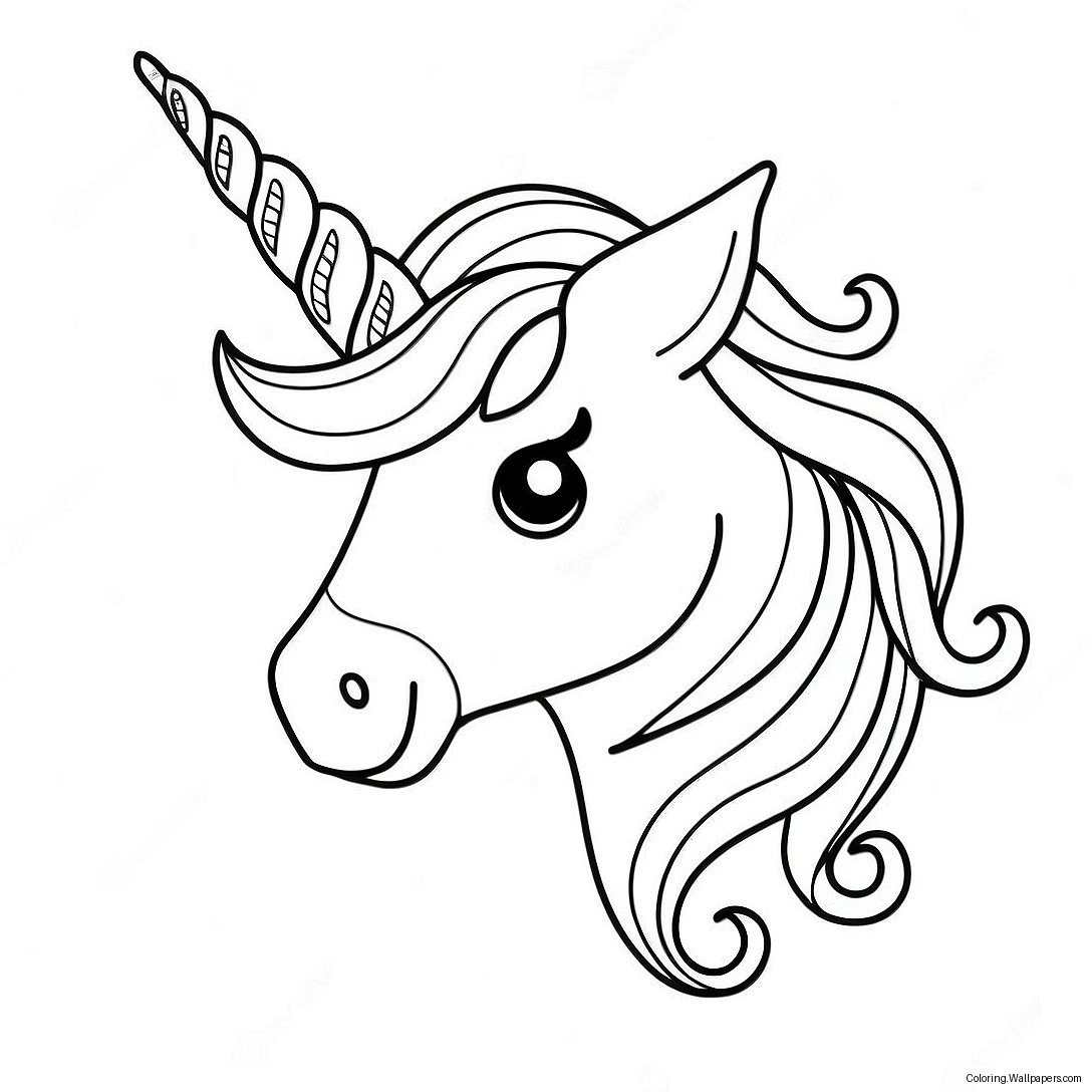 Unicorn Horn Coloring Page 57336