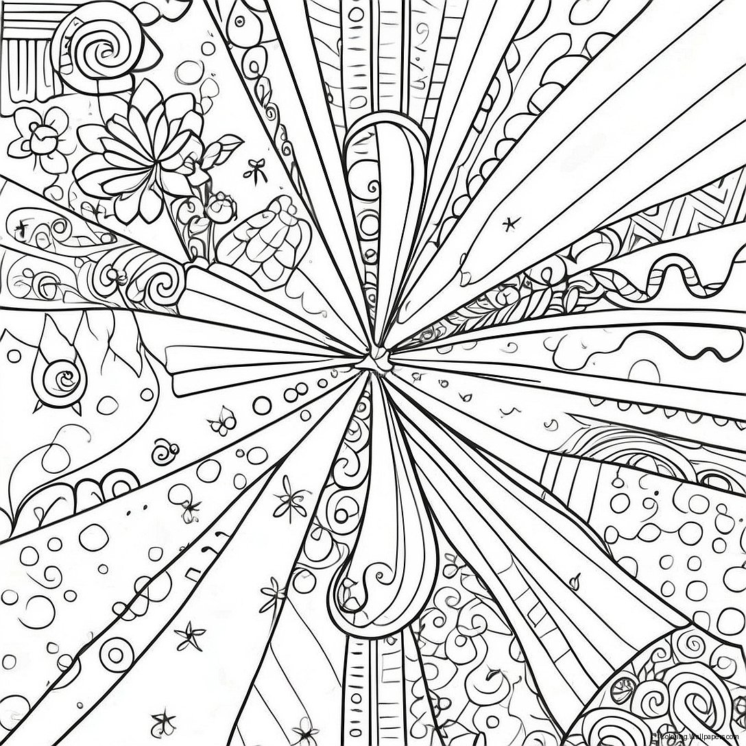 Union Jack With Fun Patterns Coloring Page 45930