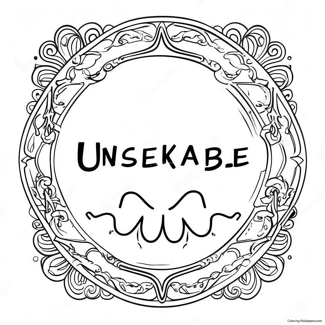 Página Para Colorir Do Logo Unspeakable 2218