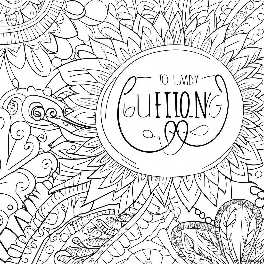 Uplifting Inspirational Quotes Coloring Page 17302