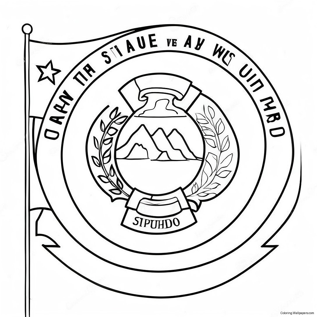 Utah State Flag Coloring Page 29577