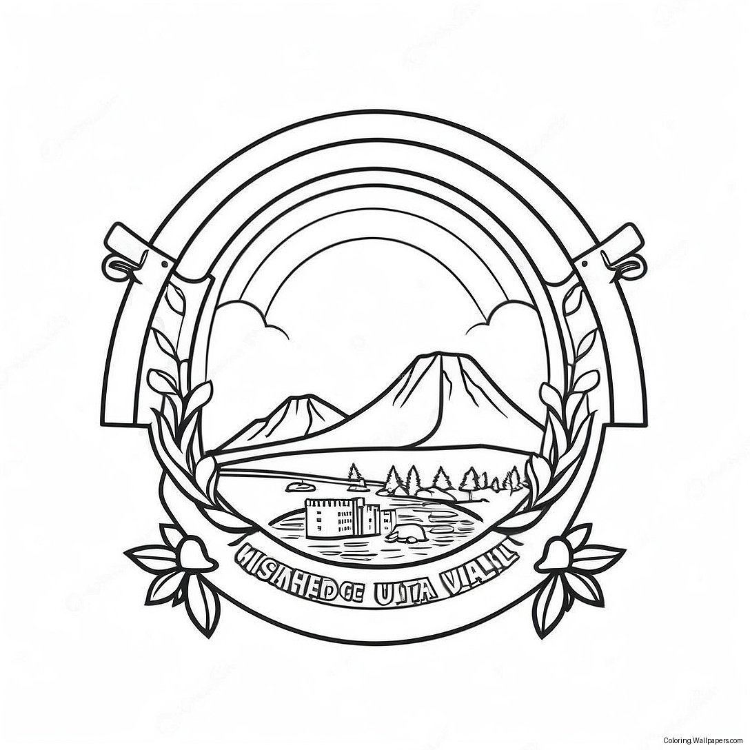 Utah State Flag Coloring Page 29579