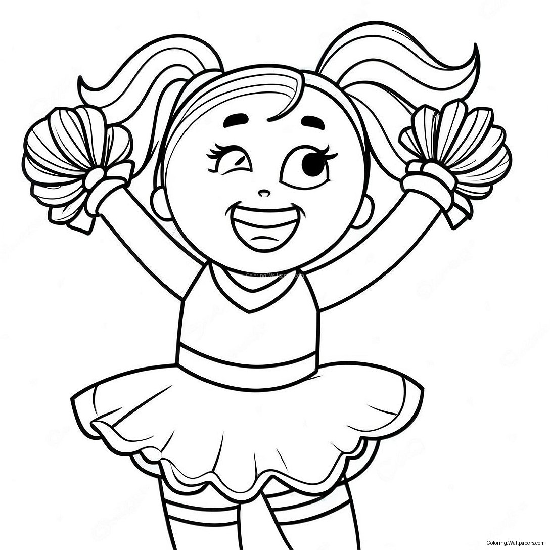 Utah Utes Cheerleader Coloring Page 51100