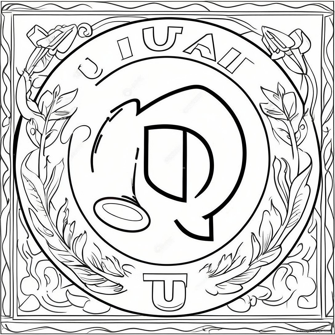 Utah Utes Logotyp Färgläggningssida 51087