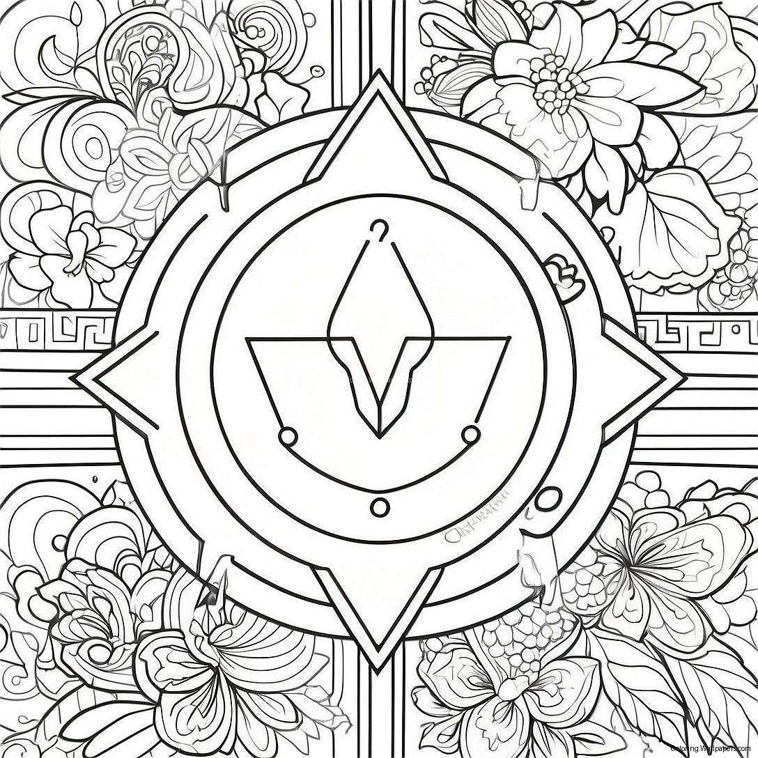 Valorant Logo Värittämissivu 42386