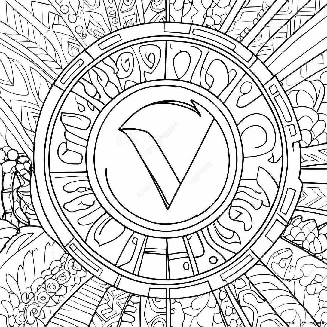 Valorant Logo Värittämissivu 42387