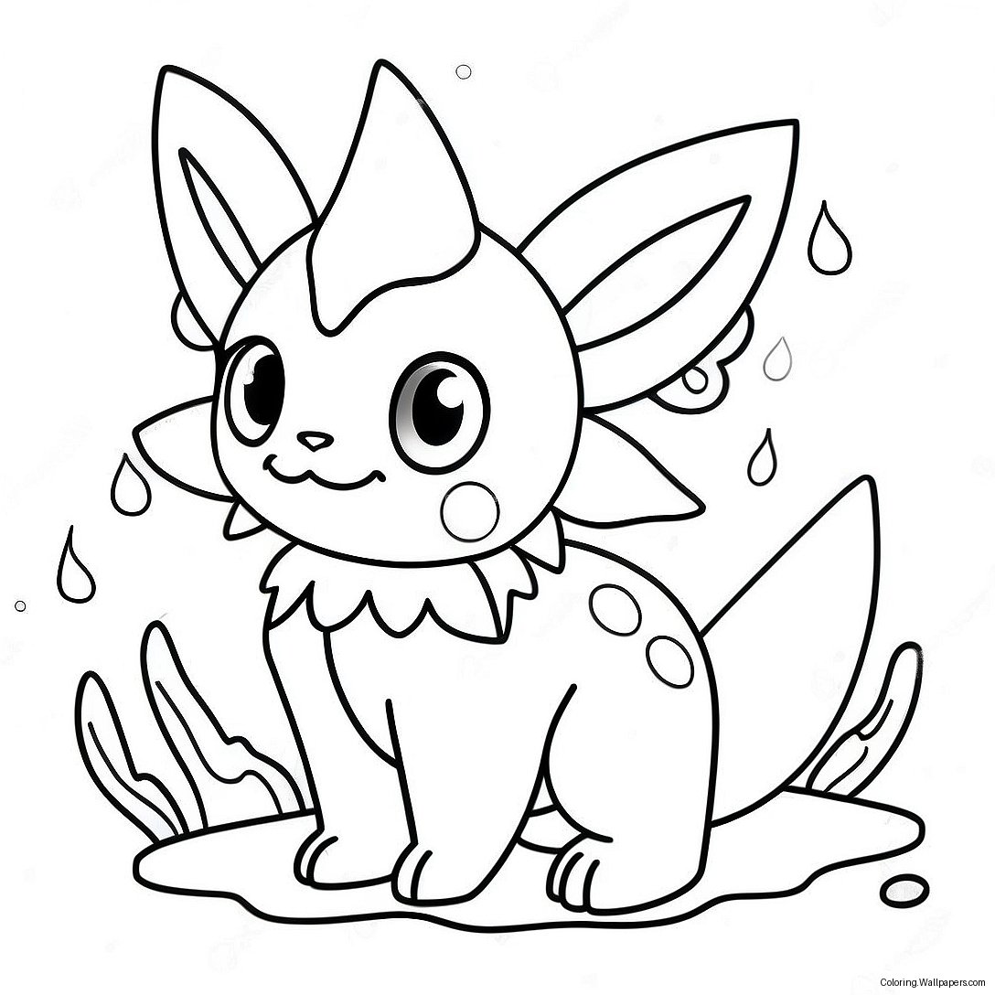 Vaporeon Coloring Page 20784