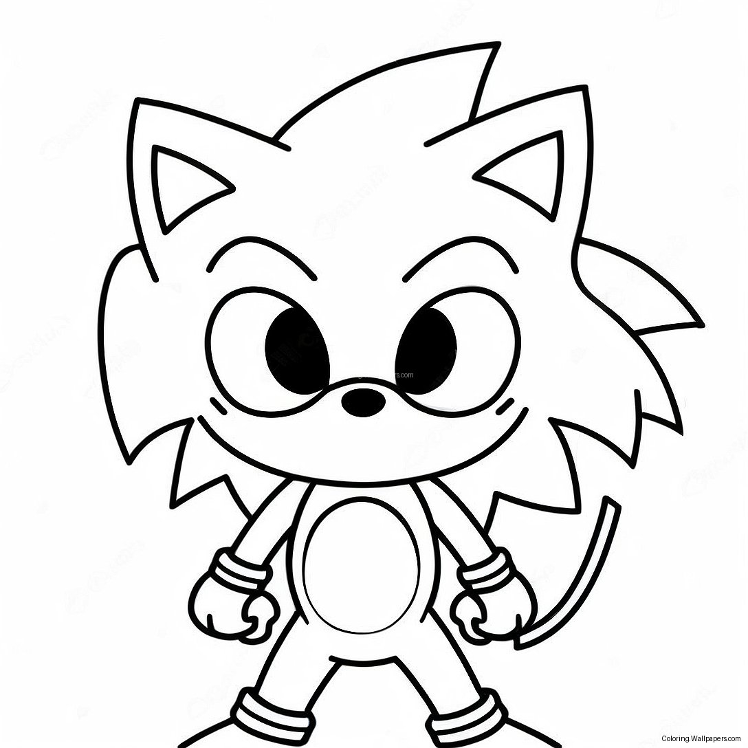 Vector Sonic Coloring Page 37074