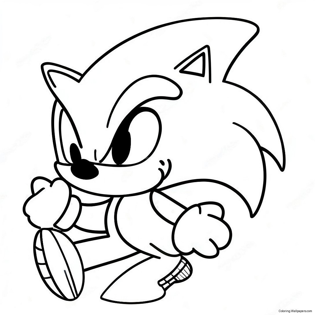 Vector Sonic Coloring Page 37076