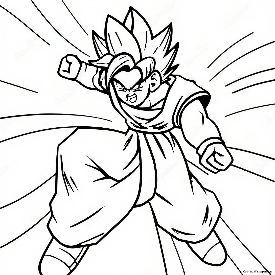 Vegito In Battle Stance Coloring Page 13978