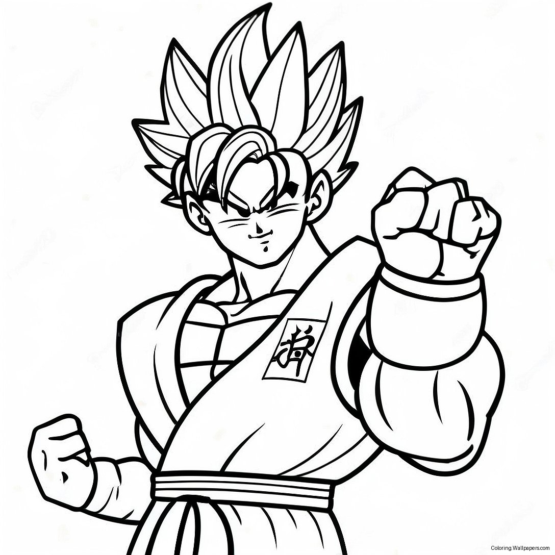 Vegito In Battle Stance Coloring Page 13979