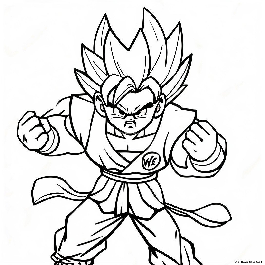 Vegito In Battle Stance Coloring Page 13980