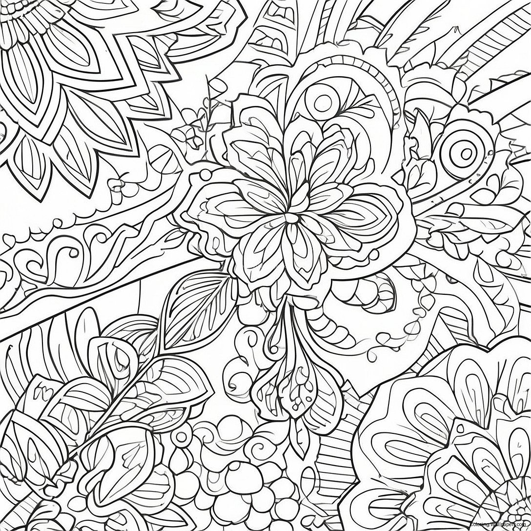 Velvet And Veneer Textured Patterns Coloring Page 5152