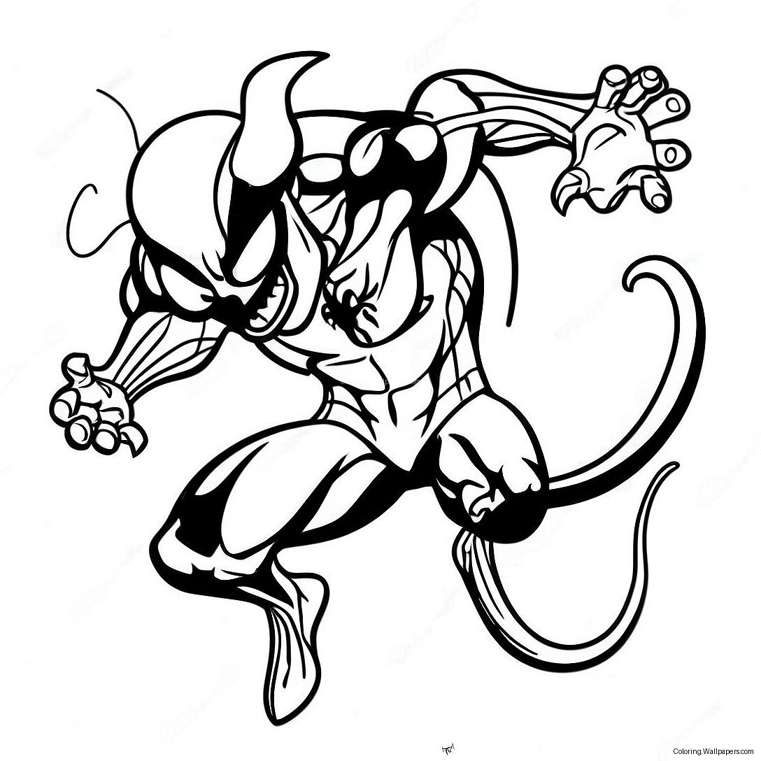 Venom Sonic In Action Coloring Page 49021