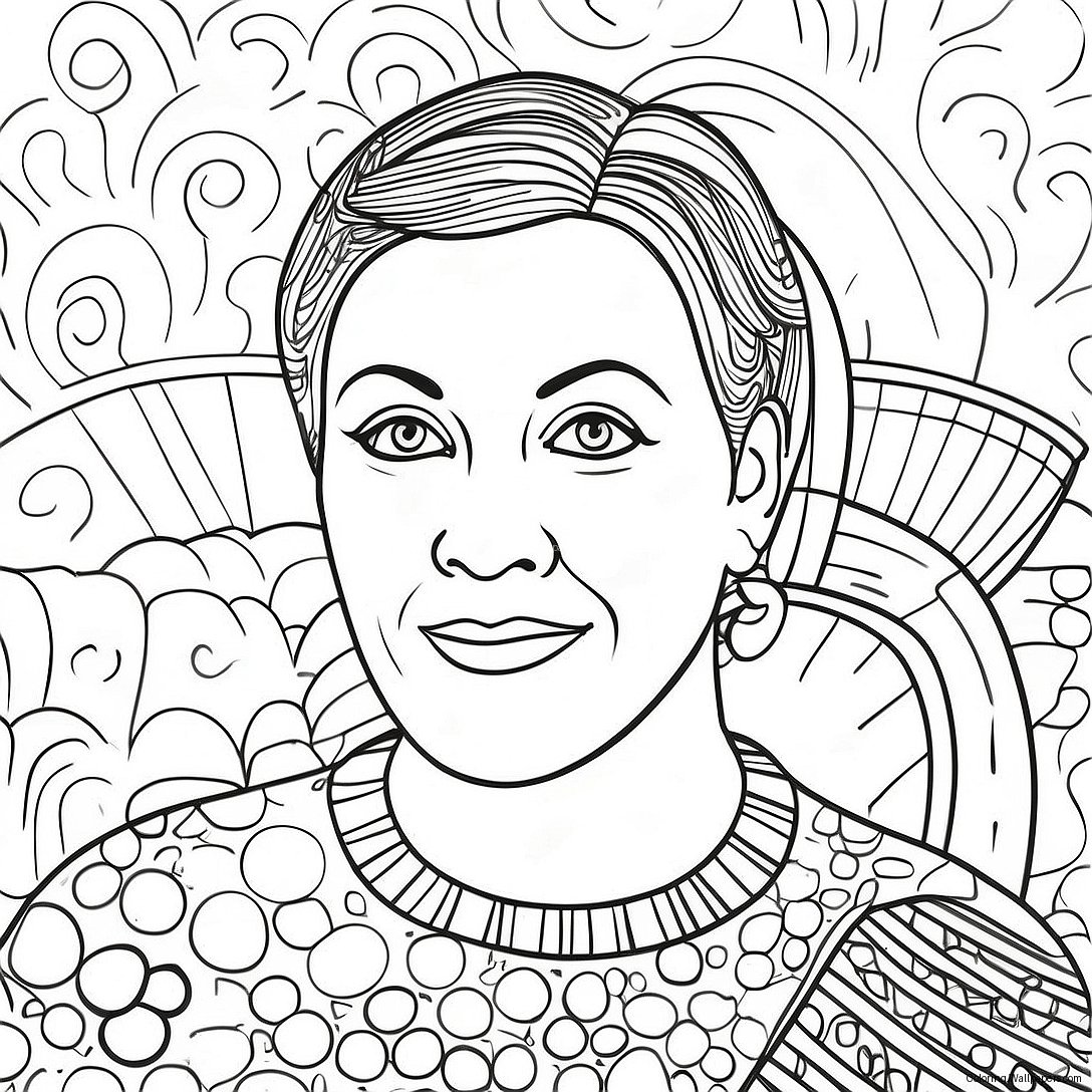 Vibrant Alma Thomas Inspired Coloring Page 48701