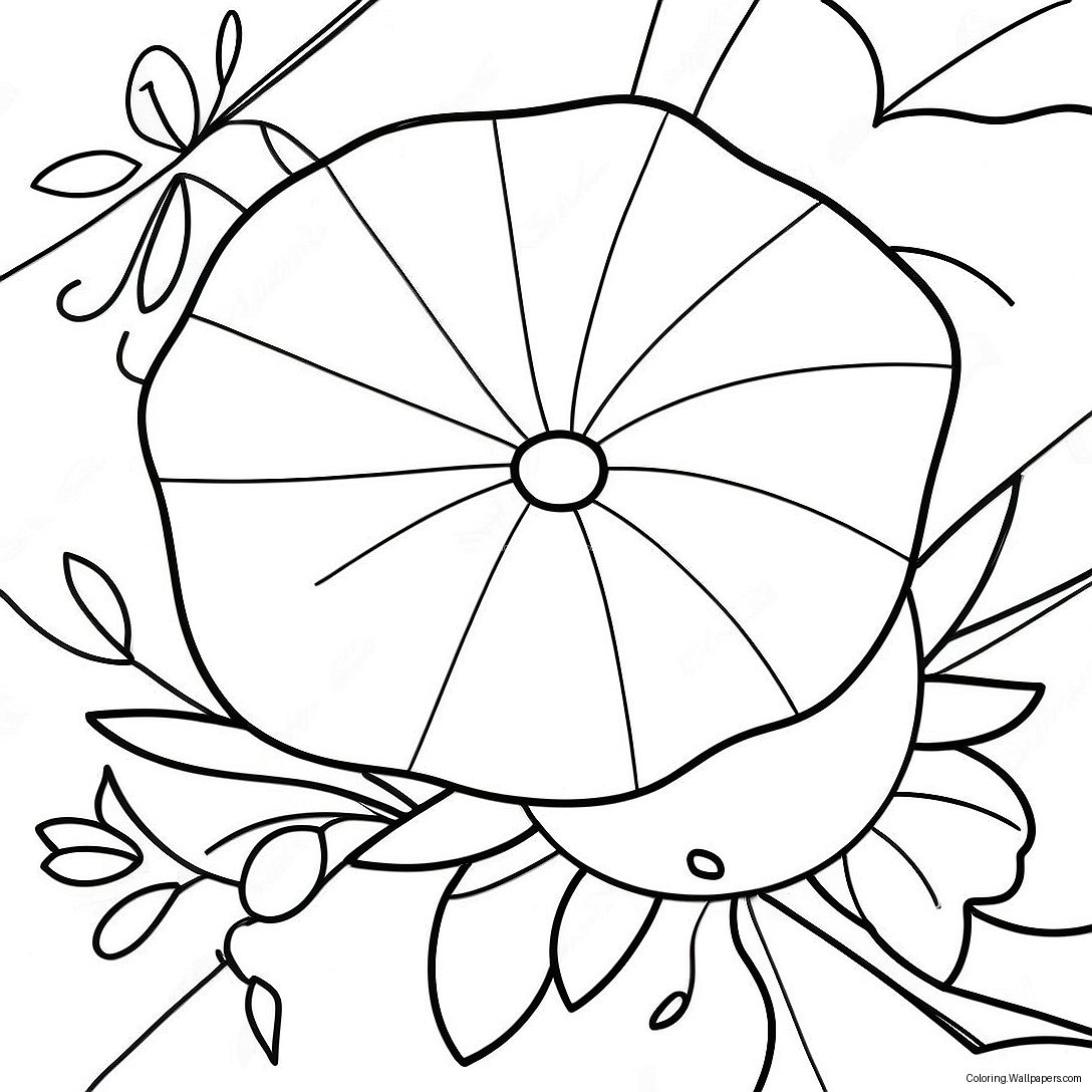 Vibrant Morning Glory Coloring Page 53338