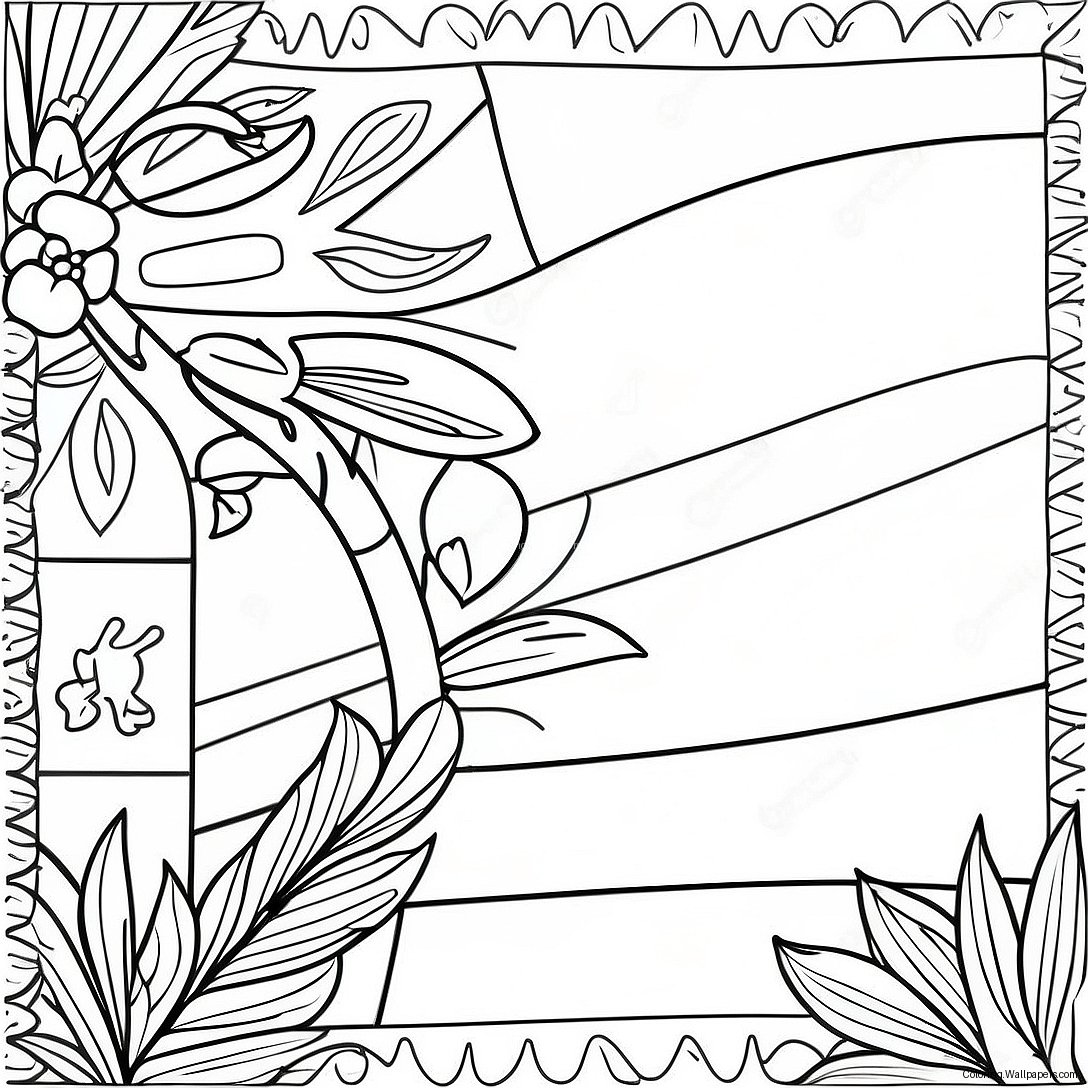 Vibrant New Zealand Flag Coloring Page 53507