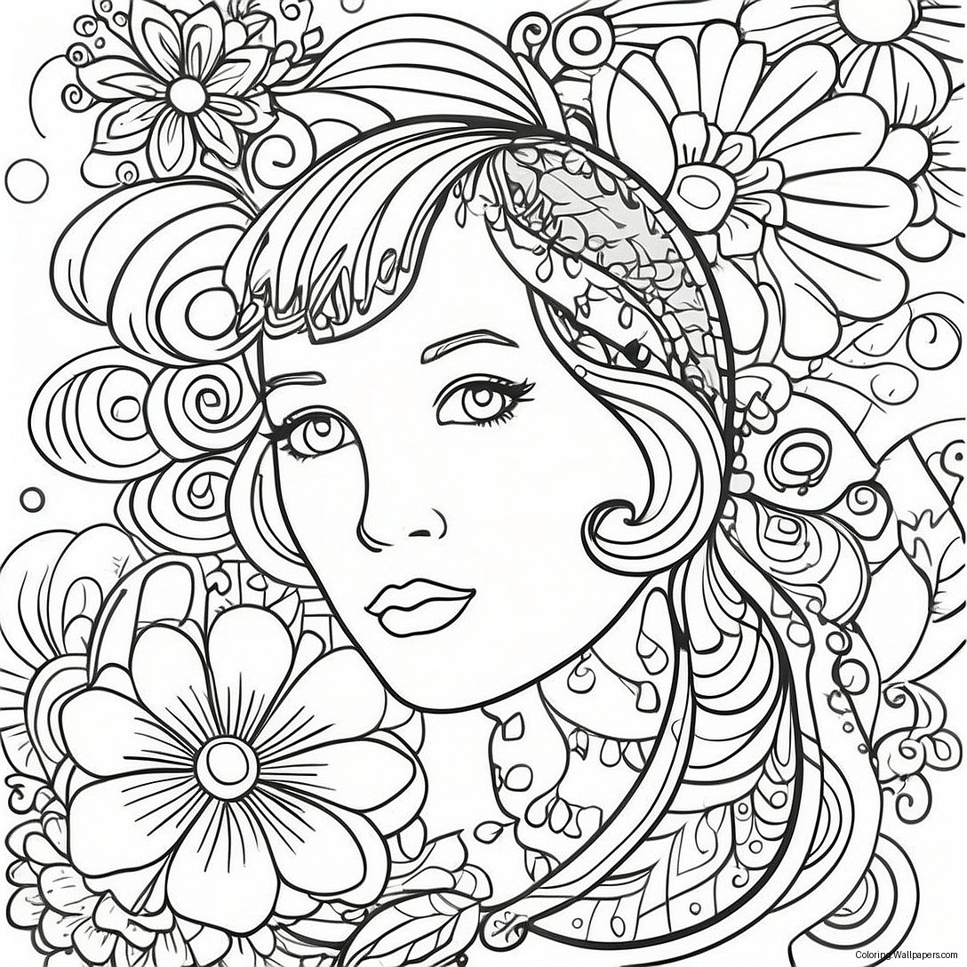 Vibrant Posca Art Coloring Page 50090