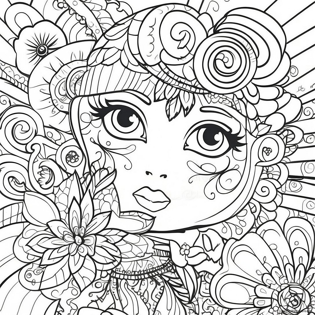 Vibrant Posca Art Coloring Page 50091