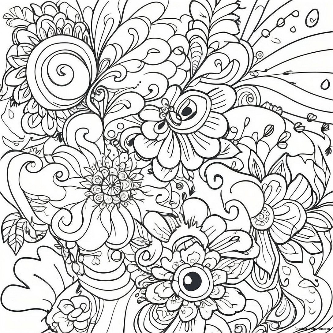 Vibrant Posca Art Coloring Page 50092