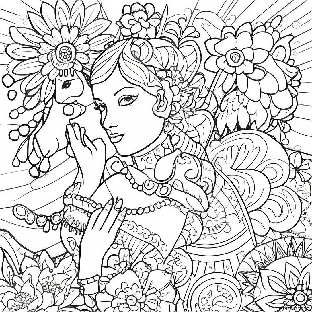 Vibrant Posca Markers Art Coloring Page 23453