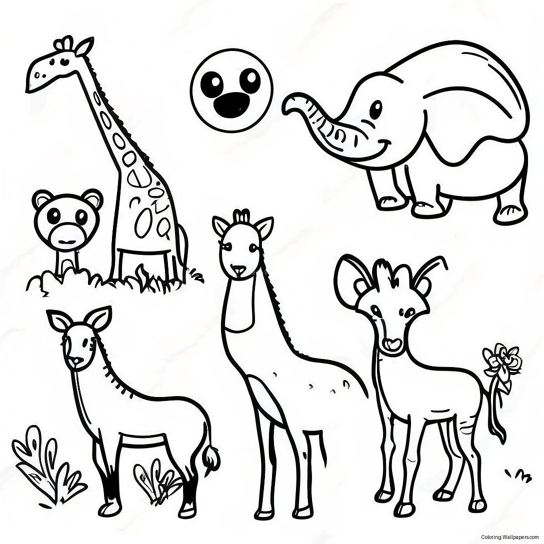 Vibrant South African Wildlife Coloring Page 39950