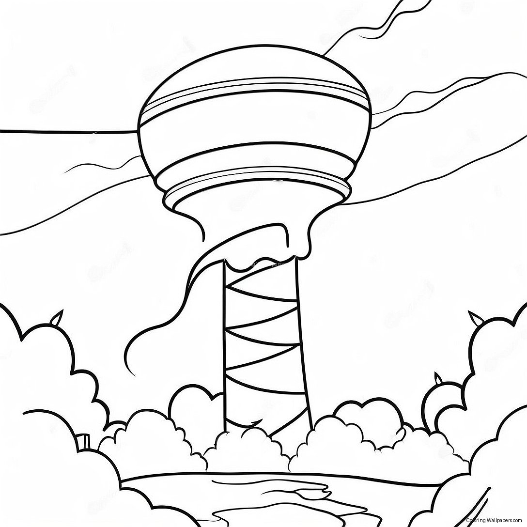 Vibrant Tornado Coloring Page 47166