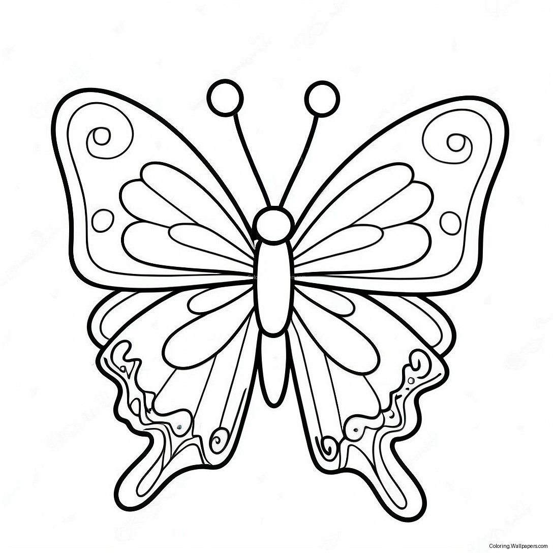 Vibrant Violet Butterfly Coloring Page 28851