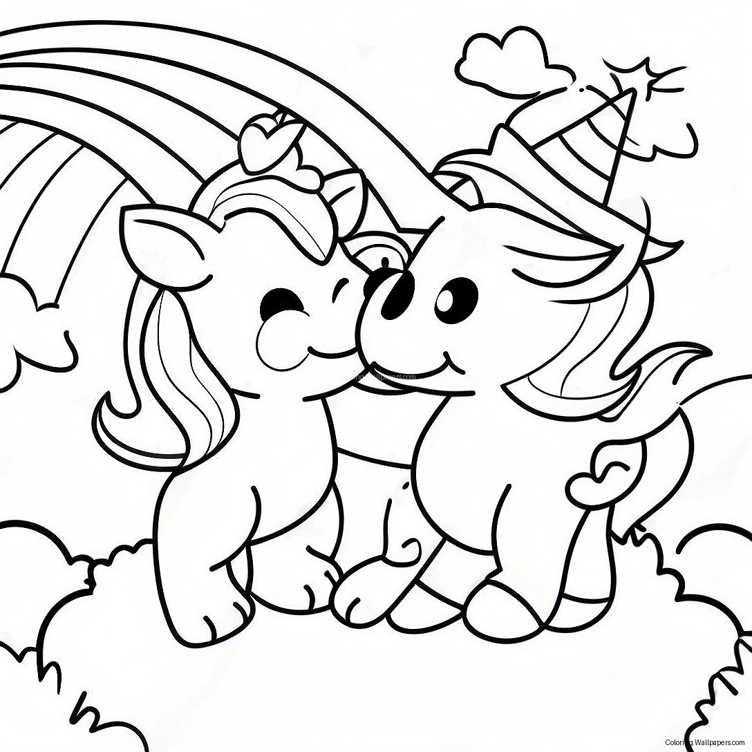 Vibrant Violet Rainbow High Friends Coloring Page 31303