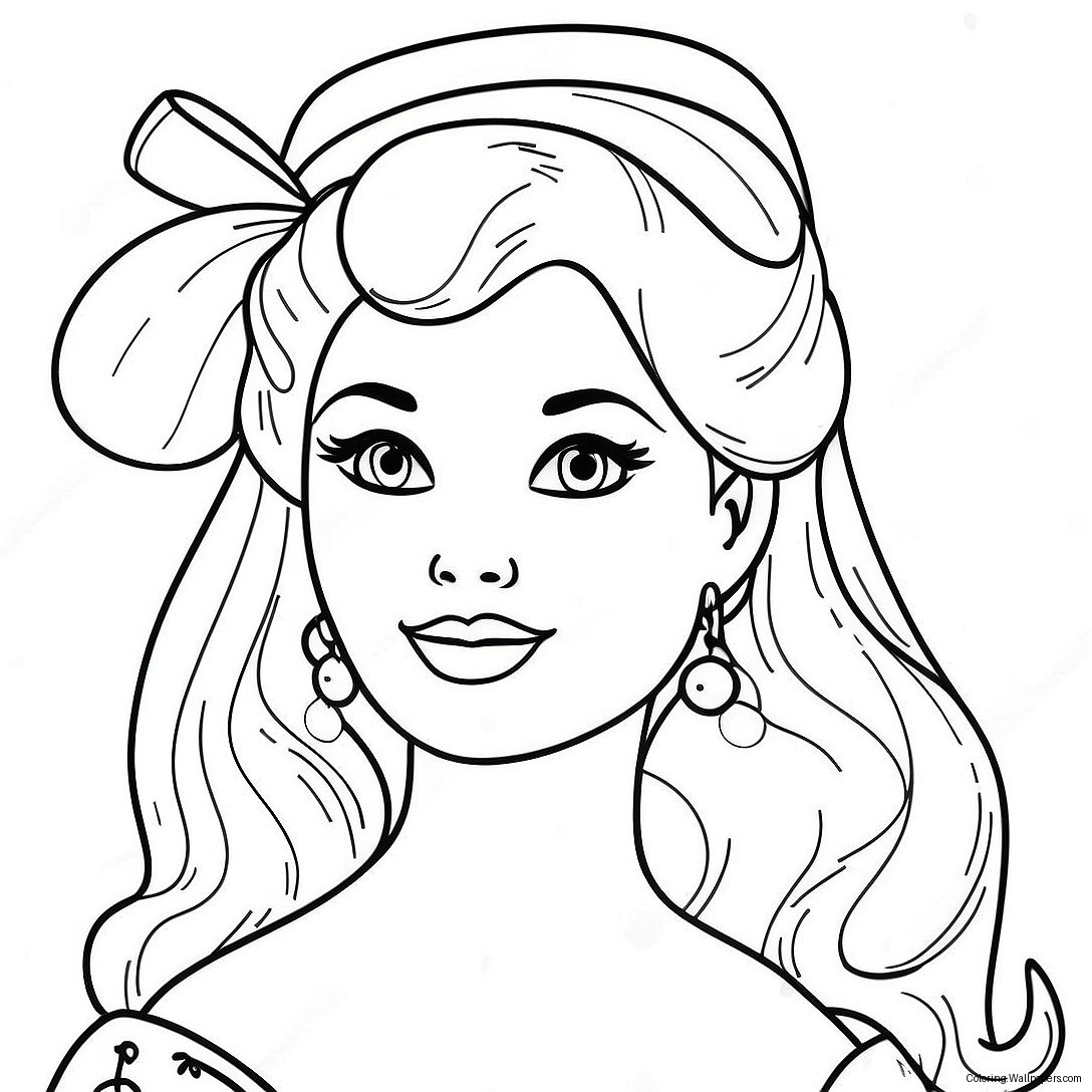 Vintage Barbie Coloring Page 6548