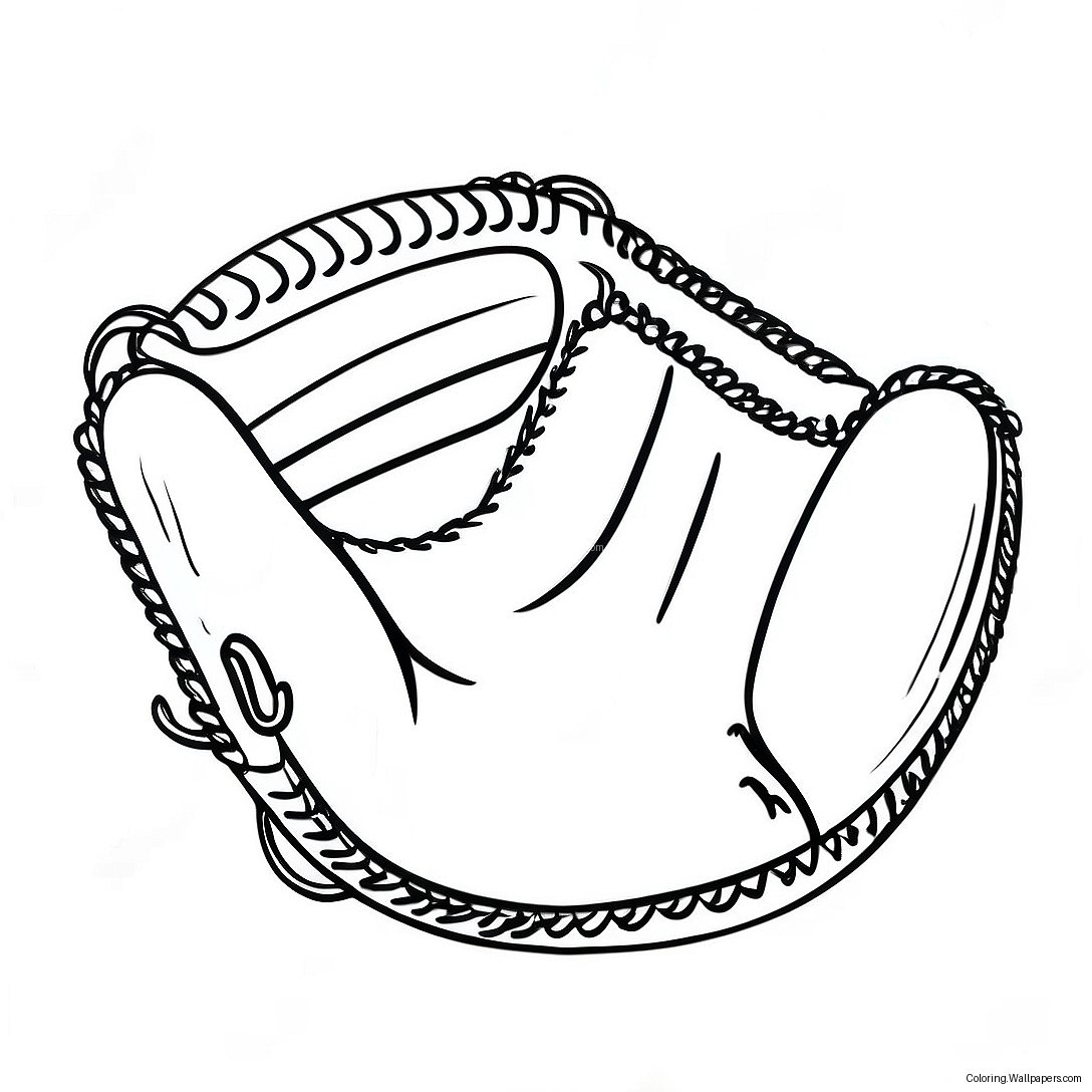 Vintage Baseball Glove Coloring Page 41023