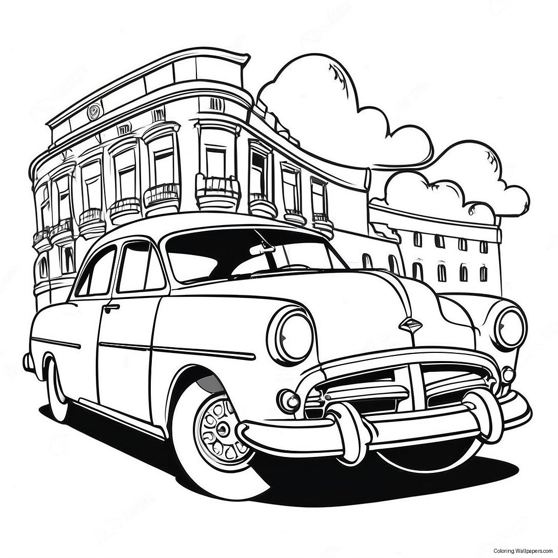 Vintage Car Coloring Page 52549