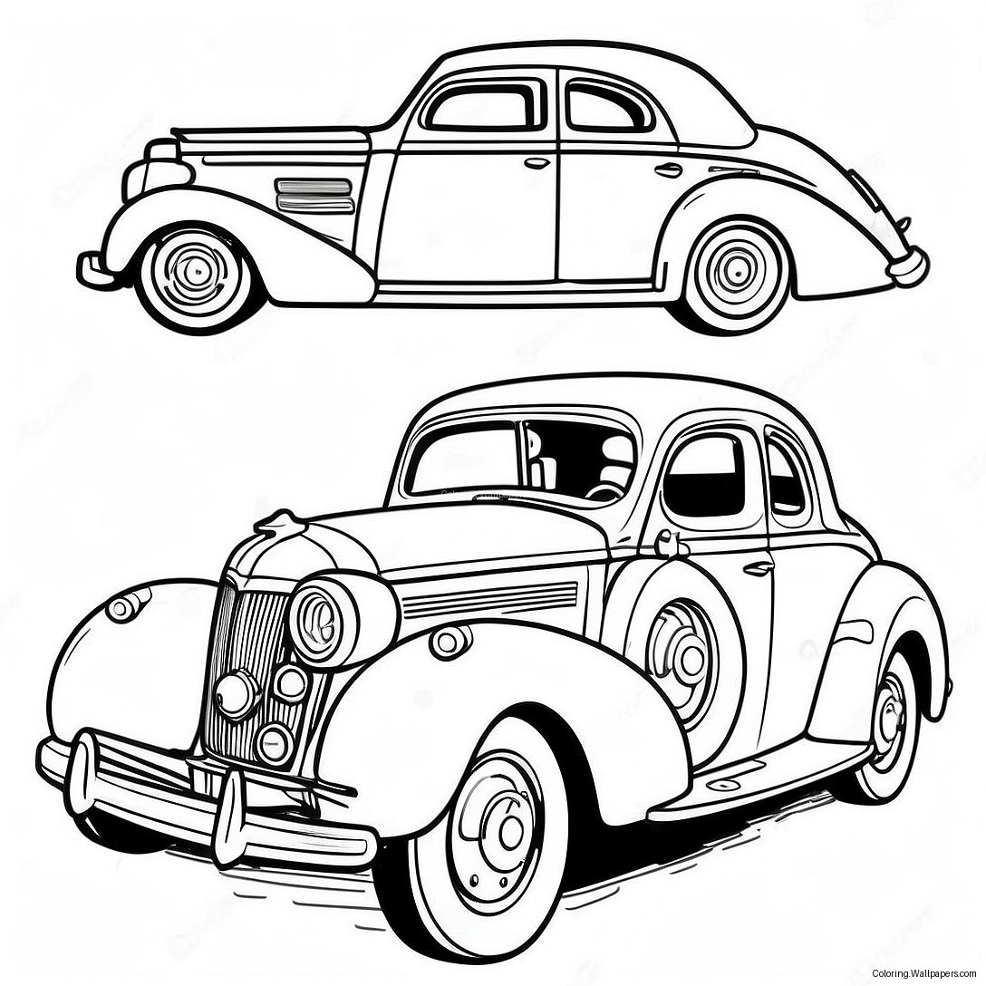 Vintage Car Coloring Page 52551
