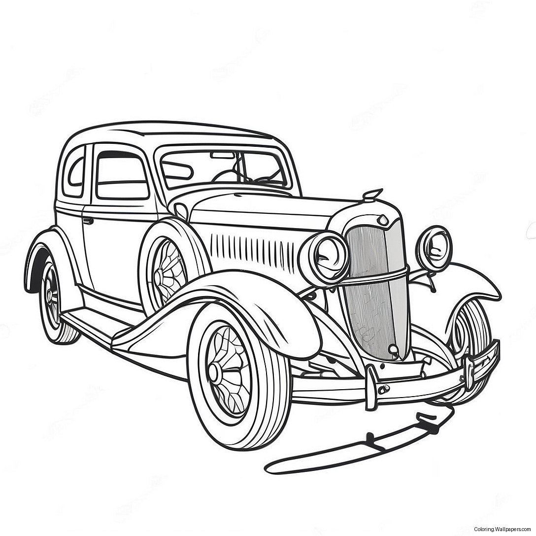 Vintage Car Coloring Page 52552