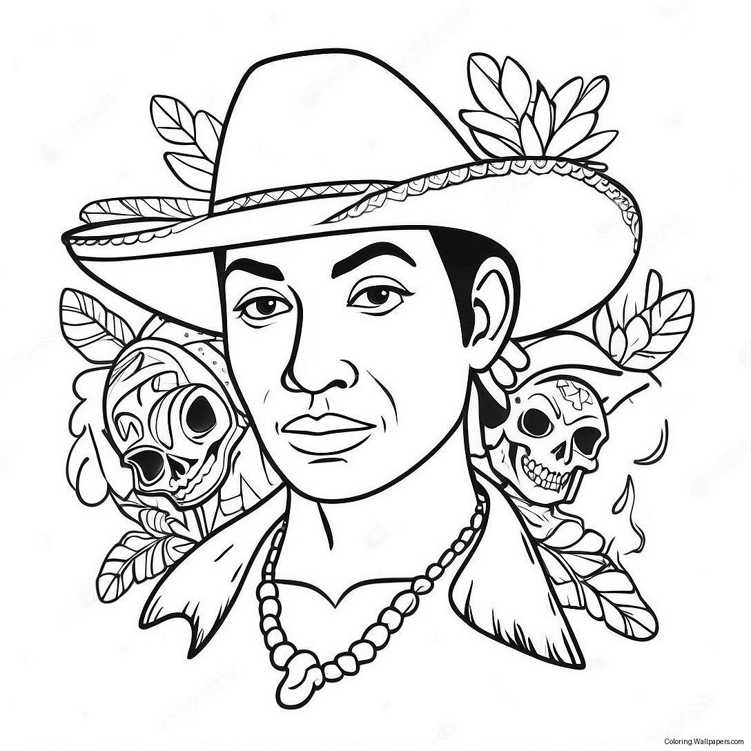 Página Para Colorir Da Cultura Chicana Vintage 32066