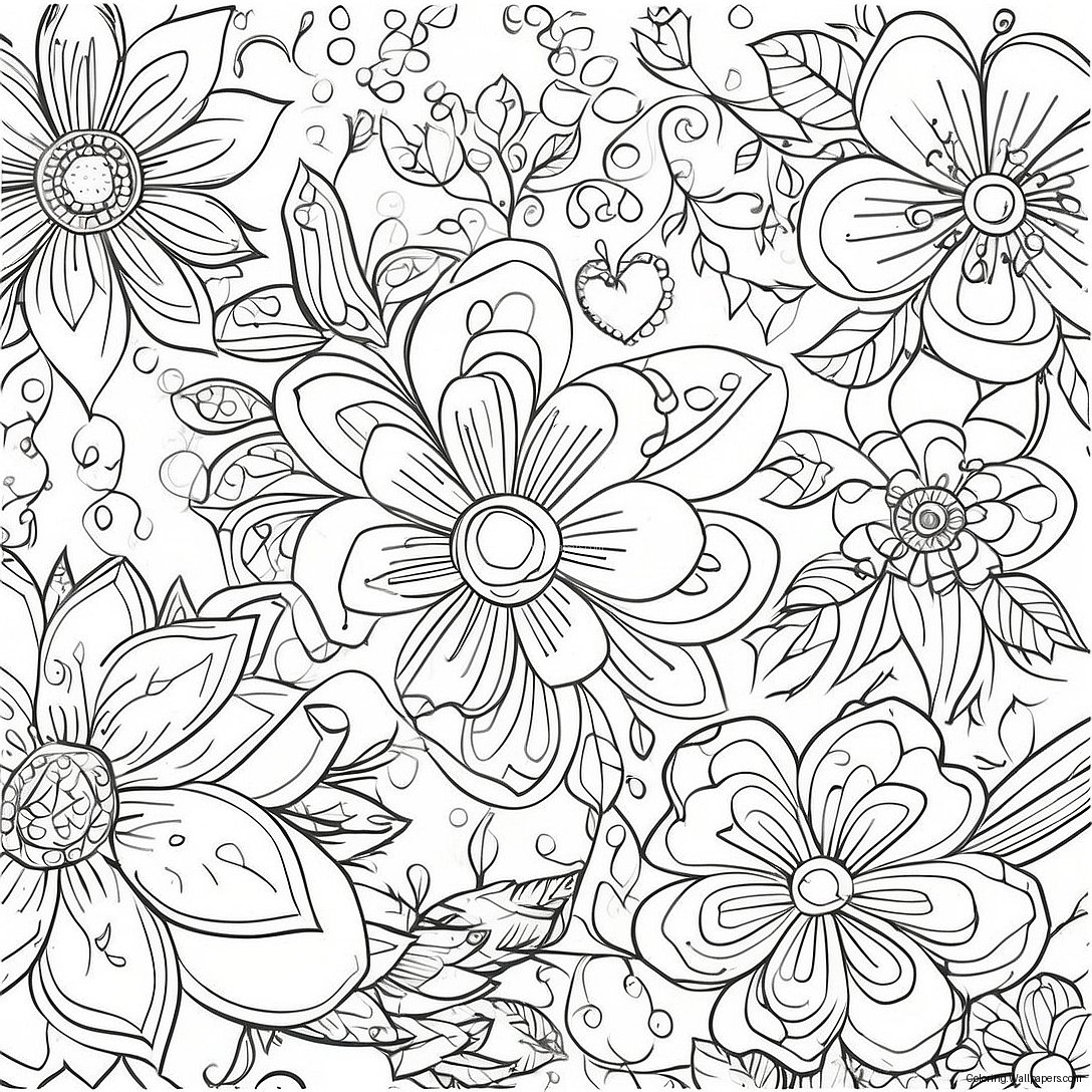 Vintage Floral Patterns Coloring Page 1167