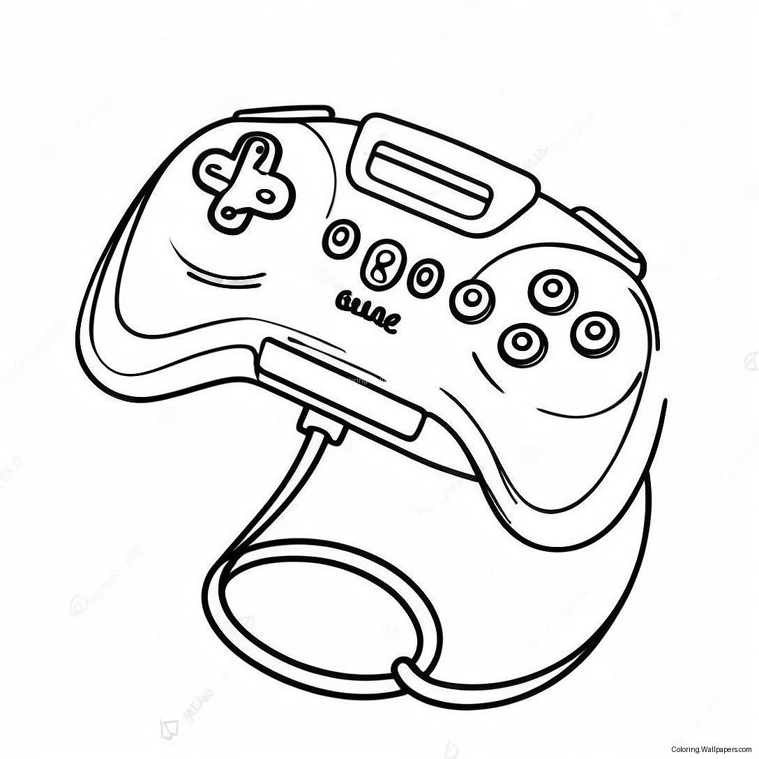 Vintage Oyun Kontrol Cihazı Boyama Sayfası 52976