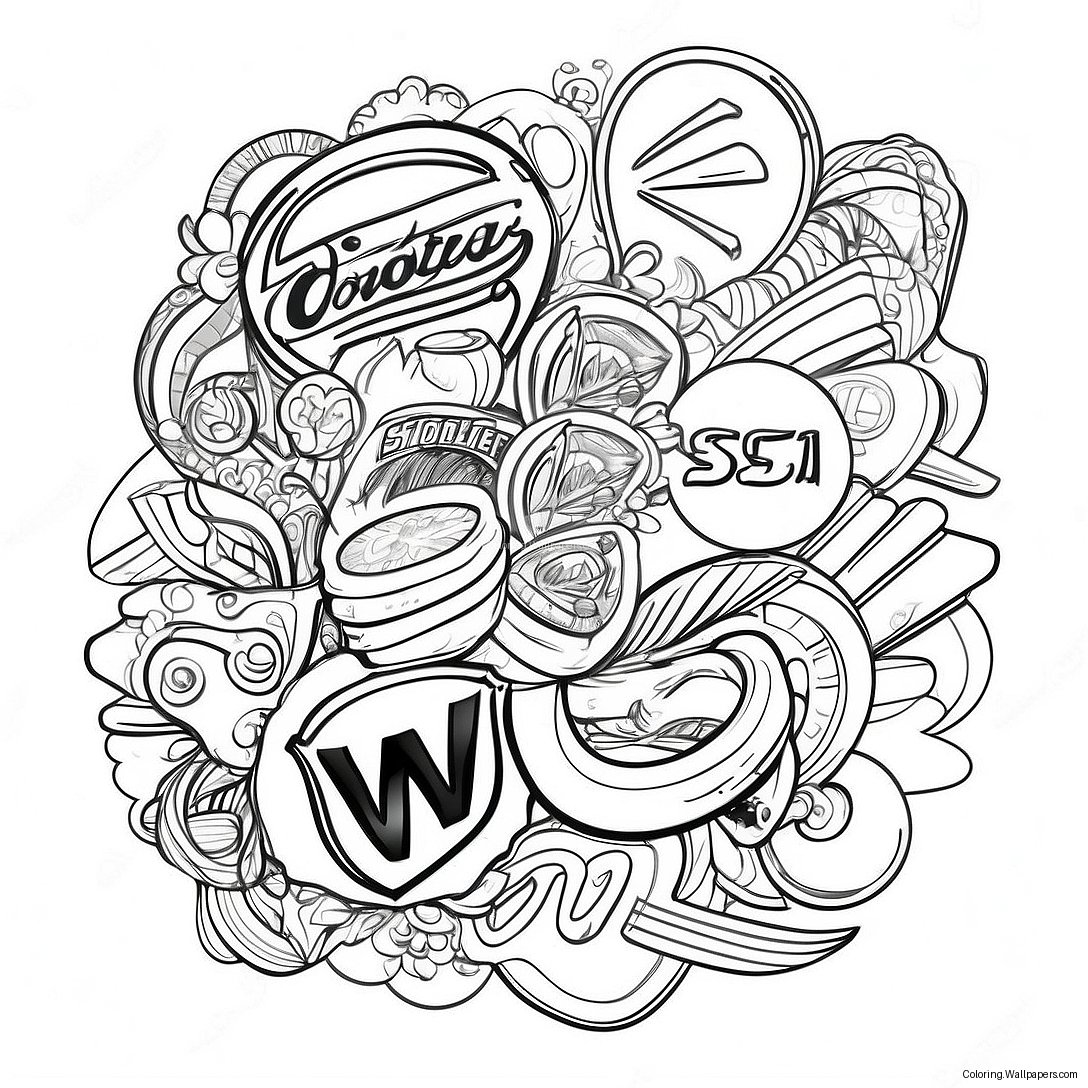 Vintage Logos Fargeleggingsark 46445