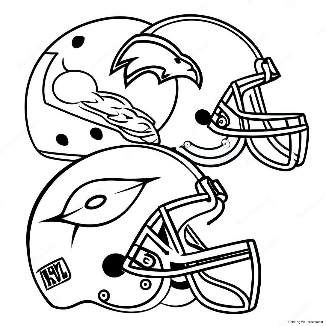 Vintage Nfl Helmets Coloring Page 17640