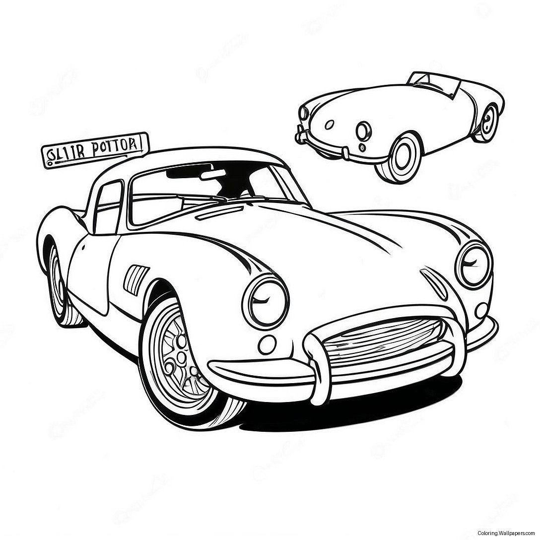Vintage Sports Car Coloring Page 30285