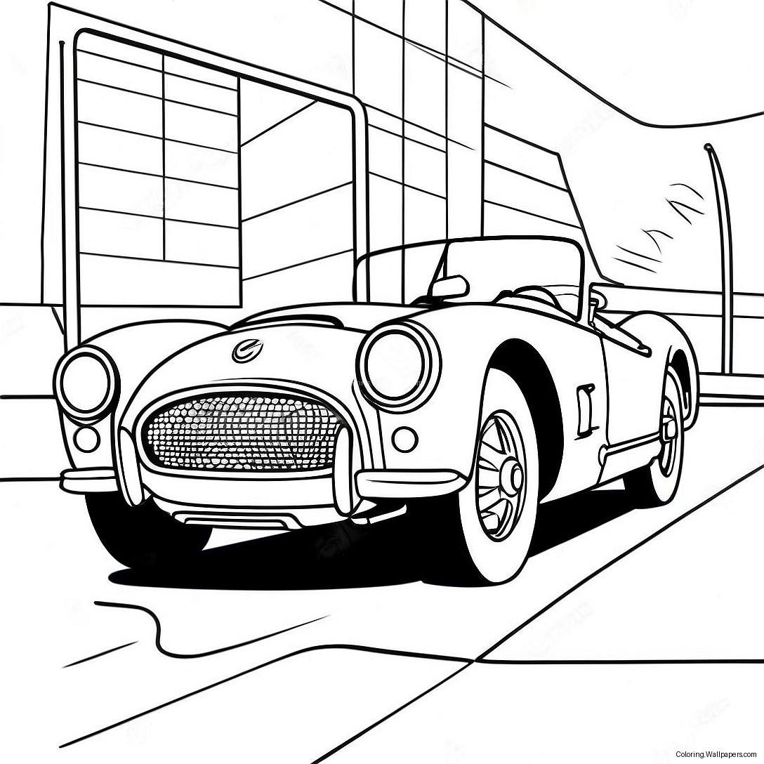 Vintage Sports Car Coloring Page 30286