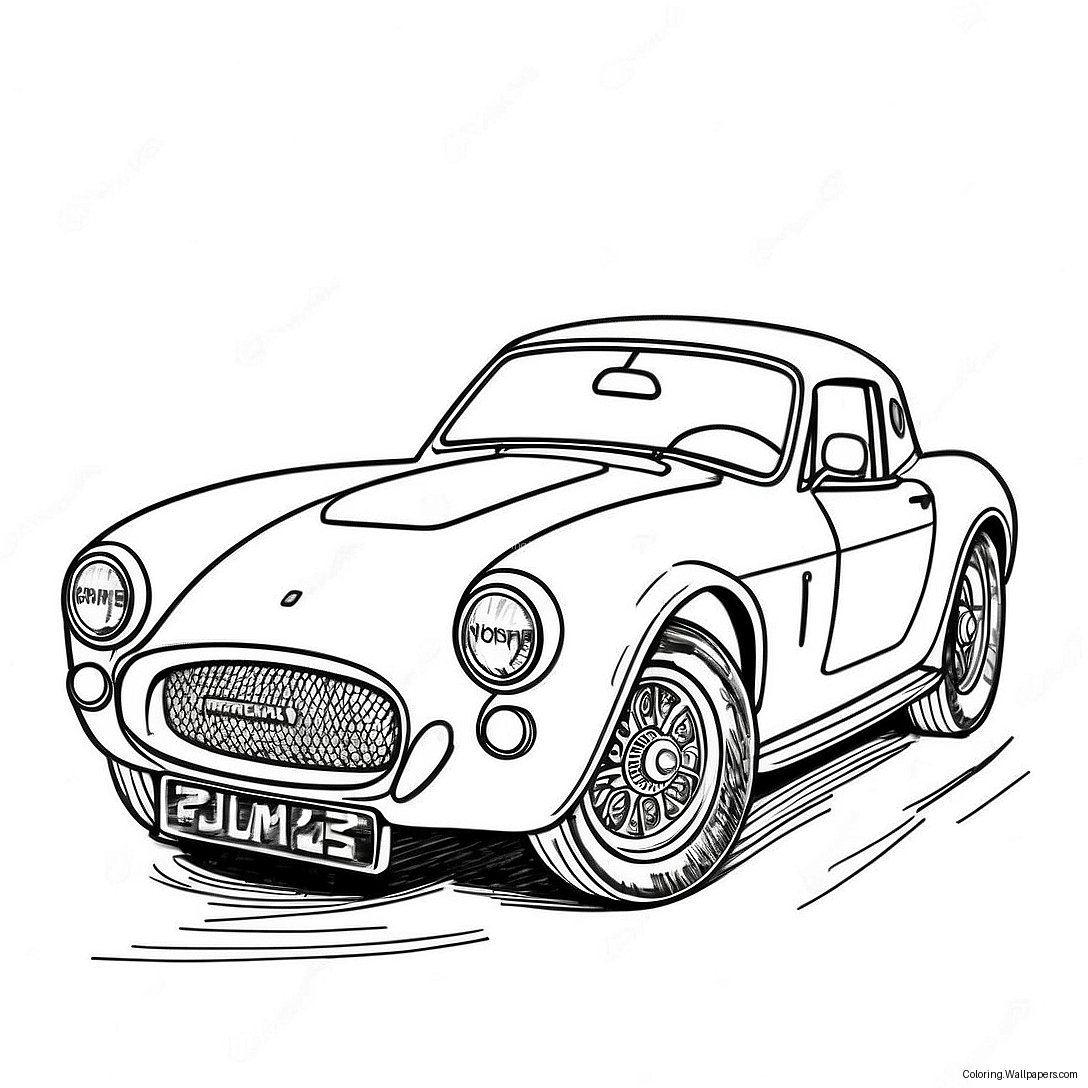 Vintage Sports Car Coloring Page 30288