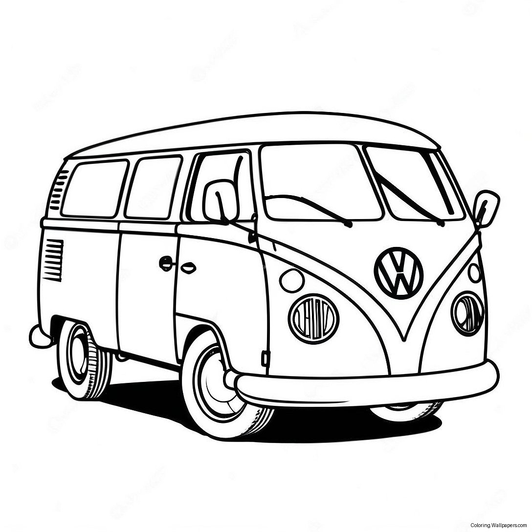 Volkswagen Van Klassisk Målarbild 44561