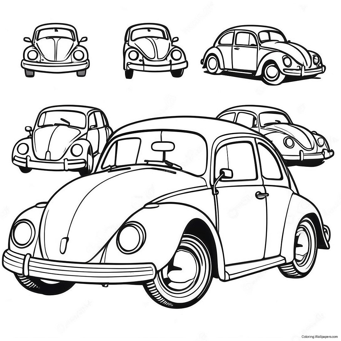 Vw Bug Classic Car Coloring Page 27868