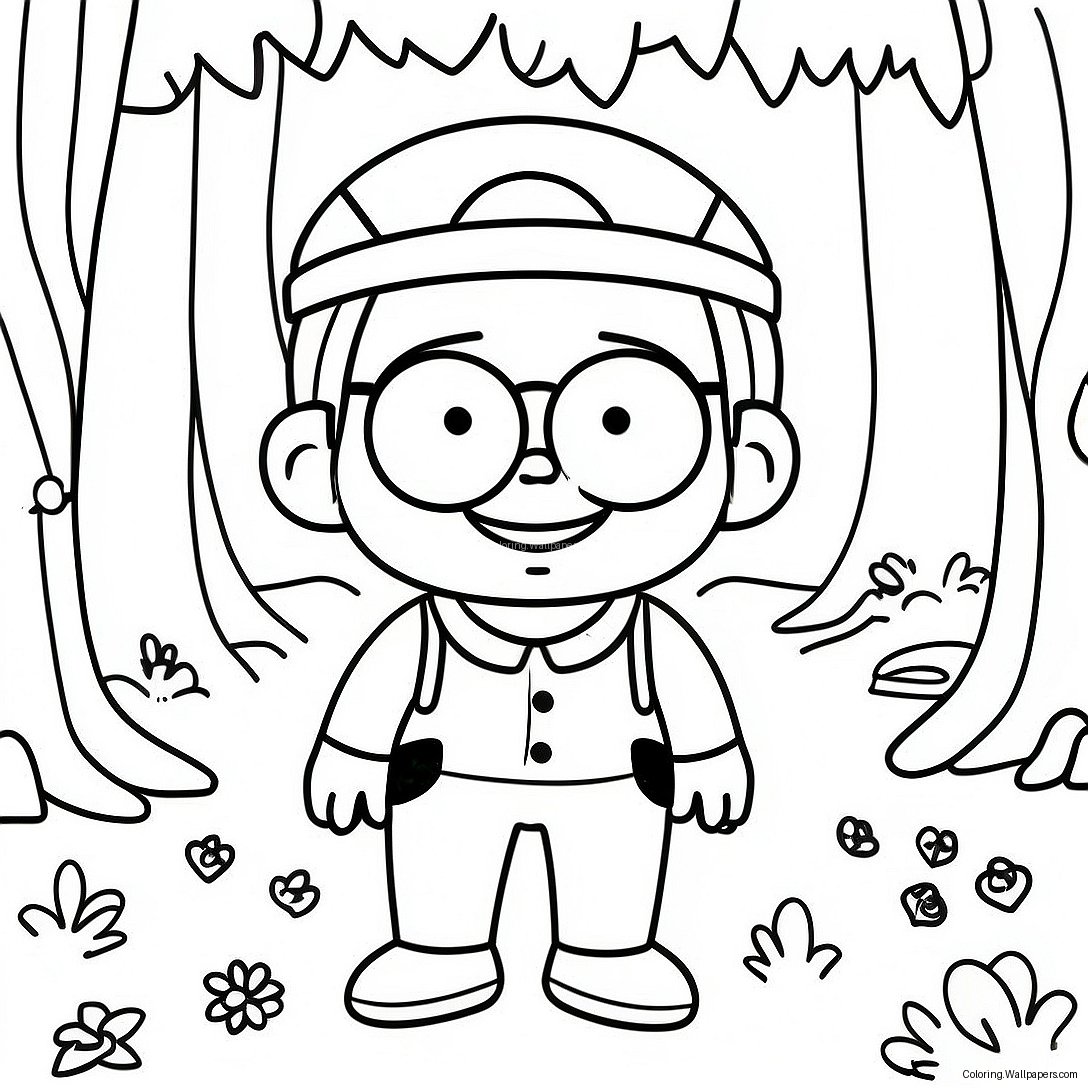 Charlie Dans Une Forêt Colorée - Page À Colorier 45469