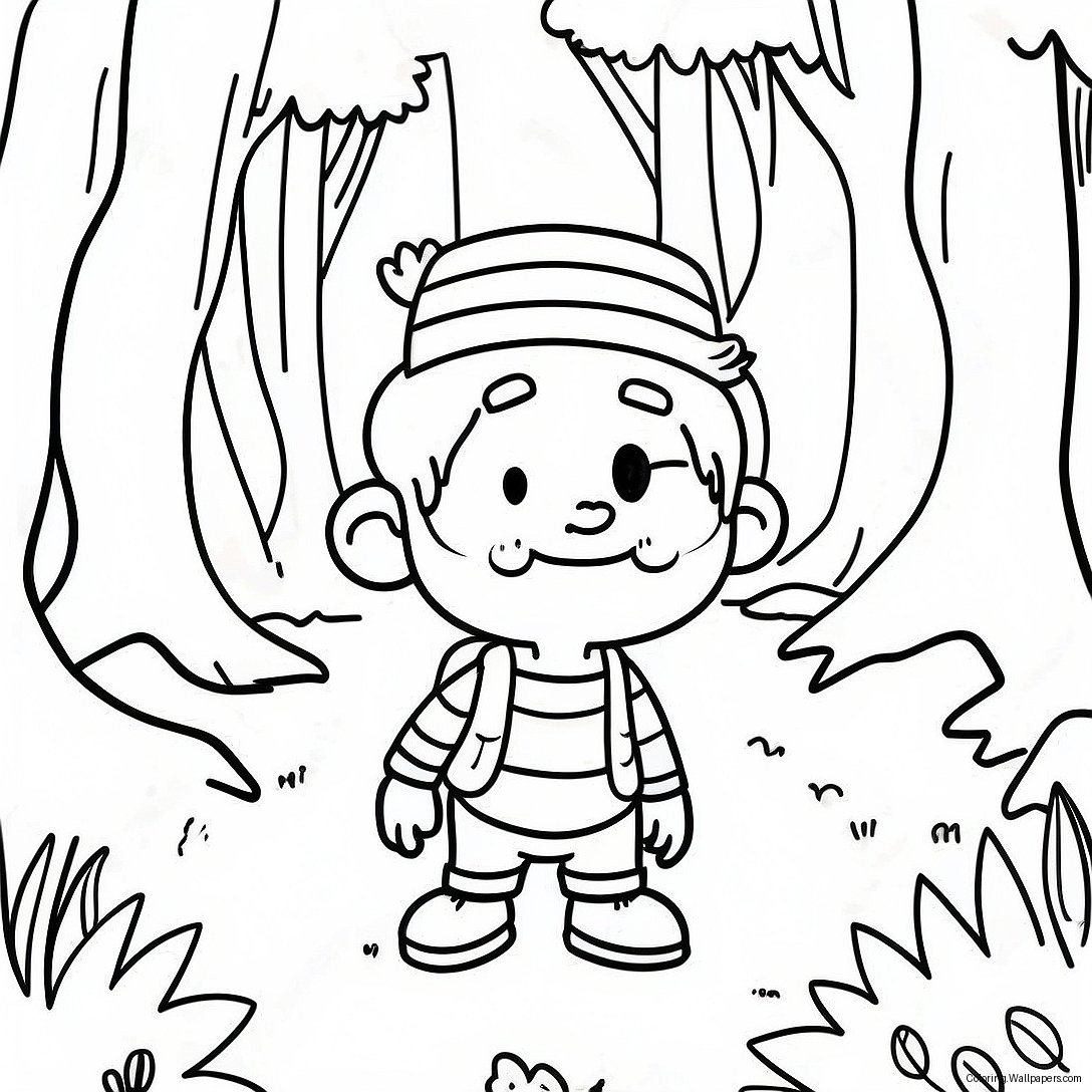 Página Para Colorear De Waldo En Un Bosque Colorido 45471